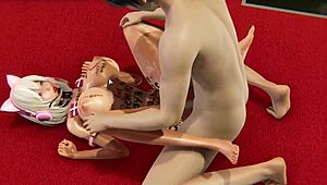 i'm playing honey select 2 with my oc, and she's giving me a blowjob, kissing in missionary, cowgirl, and riding - it's so hot!