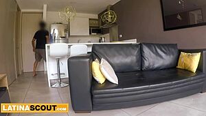 amateur colombian model gets rough pussy pounding at fake interview