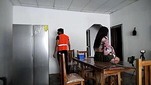 Hot woman excited to spread legs and show ass to strangers in house! 😘