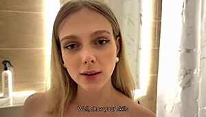 fucked my stepsister in every corner of the apartment with big natural tits and ass