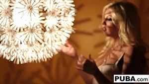 sexy blonde asks, 'want to see my solo tease?'