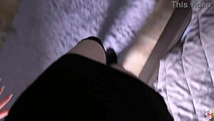 Big-Titted Brunette in Stockings Teased by Vibrator Then Hard Fucked Until Cum on Tits