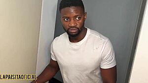 why is this beautiful colombian shaking her big ass on that muscular guy's huge black cock?