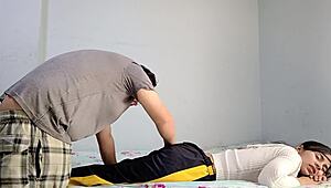 i fucked my step sis hard despite her period, licking her wet pussy first