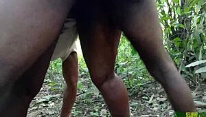 She asks me to fuck her fat black pussy on the farm