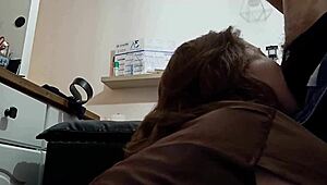 french amateur enjoys doggystyle fuck in satin lingerie with blowjob and rimjob