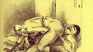 vintage artists created these erotic drawings capturing old-time sensuality in detailed illustrations.