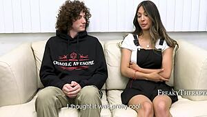 Unusual family therapy in hospital with doctor