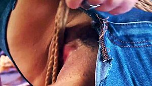 Jerkoff Encouragement Brunette Jesse Toys with Gooning Boys