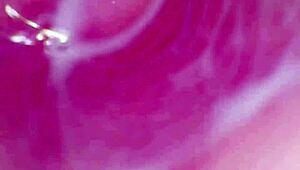 Camera deep inside of the wet pussy and captured the intense female orgasm