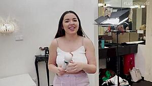 curvy big tit babe squirted for me, i made her do it