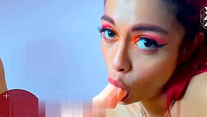 Horny lesbians kiss and lick pussy intensely