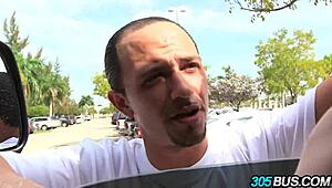 courtney cummz loves sucking black dick on the bus