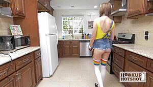 colorful babe andi rye rides a boss cock in the game