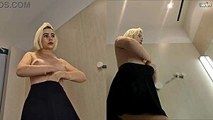 Peeping Into The Public Dressing Room Hidden Camera Upskirt View