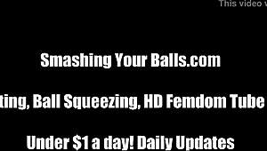 Two MILFs Busting Your Pathetic Little 18+ Balls in BDSM Session 😈