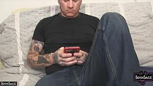 Nasty Brunette Sinn Sage And Her Lover Playing With Her Feet