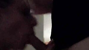 Feeling the intense pleasure as I fuck and cum in my wife's slutty mouth