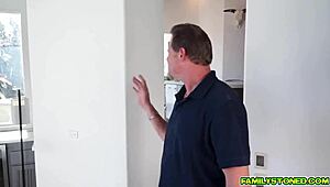 Summer day rides reverse cowgirl on top of big cock