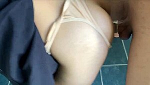 omg, my stepdad's pervert surprises me on all fours in the kitchen and fucks my pussy hard till cum covers me 😈