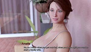 Busty 40 year old milf feels romantic passion with horny pervert in 3d game