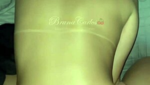 Blonde wife frees ass for endowed guy's rough doggystyle creampie