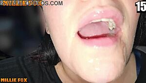 millie swallows 20 cum loads 😋