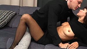 Hot milf secretary squirts cum