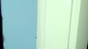 Beautiful companion in pajamas tight shorts and cute face is fucked in her bed trailer