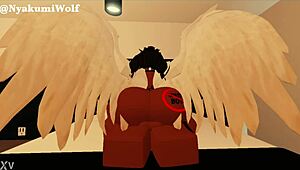 Emptying my balls with this beautiful ebony girl and her futanari monster cock