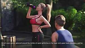 wife and stepmother jog in the park