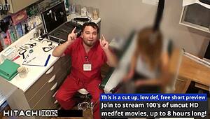 Human Guinea Pig Forced Hitachi Orgasms by Doctor