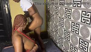 deep penetration in ebony wet pussy