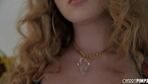 big tits lena paul spreads hairy pussy for troy's lick before bbc fuck