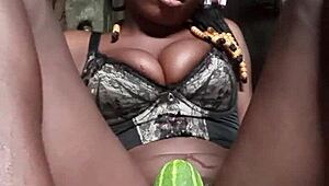 just a click nasty with this huge cucumber watch out for more