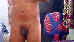 Feminized inside before heading to work with muscular bodybuilder