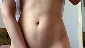 cute teen fingering her tight pussy until she cums - maiskii