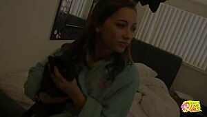 Two sexy lesbians enjoy hot sex after cafe coffee