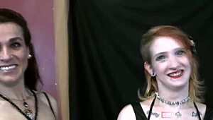 Monica Bollocksy and Linda Lush in intense bukkake group scene