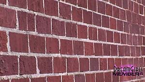 Cameryn Bares Her Big Tits And Toys Her Pussy In Public