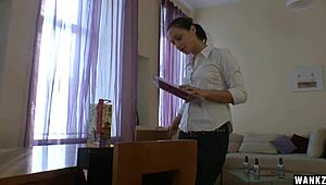 Two hot lesbians play with a dildo so intensely. 😈🔥