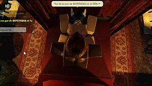 In the hotel, she gets roughly creampied by a black cock, leading to pregnancy.