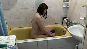 Why are the stepdaughter and stepmom showering together as nudists?