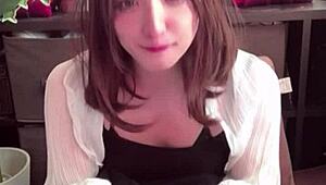 Chika Crossdresses And Masturbates With Crotch Net On Stream!