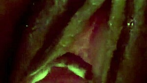 Horny black model gagged handcuffed getting dick rides glass dildo and playing with pussy