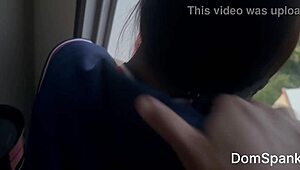 Slim Asian Petite Girl Fucked Hard in Pussy and Ass on Balcony