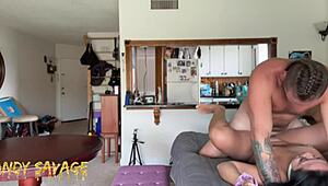 asian girlfriend dominated before work wmaf amateur couple