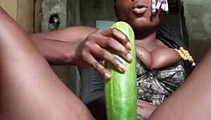 just a click nasty with this huge cucumber watch out for more