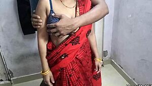Indian Desi Aunty Closeup Fuck In Sexy Red Saree Indian Desi Bhabhi Saree Sex