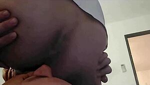 sexy o2 827 1009 in yellow satin nightie, doggystyle pov with dirty french talk and ass licking!